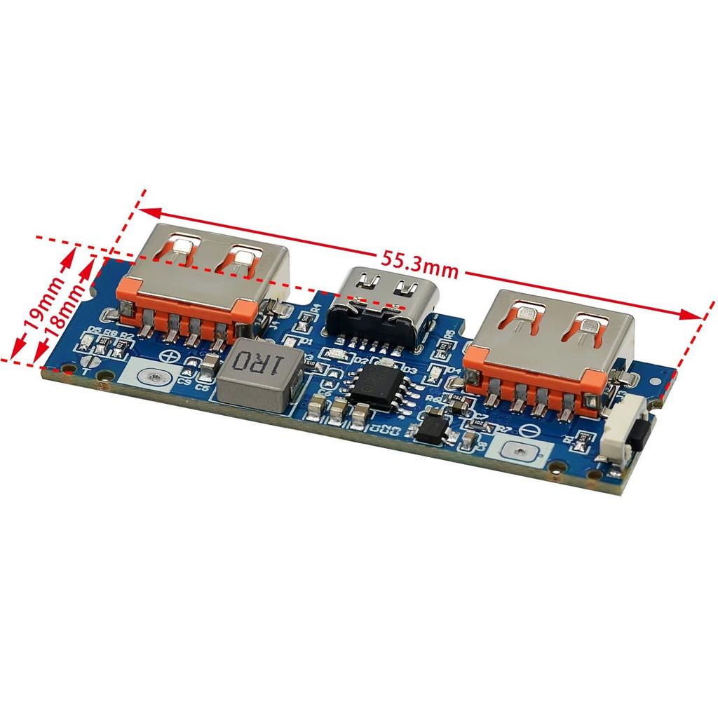 Lithium Battery Charger Board LED Dual USB 5V 2.4A Micro/Type-C USB Mobile Powerbank Bank 18650 Charging Module For Phone DIY