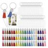 40 Set Handgemachter Fotoanhänger Schlüsselanhänger Acryl Klar Leer Bildeinsatz Schlüsselanhänger mit Quasten Schlüsselanhänger Zubehör