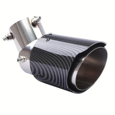Car Modification Carbon Fiber Tailpipe 63-89Mm Stainless Steel Tailpipe Adjustable Elbow ABS Plastic Shell Tailpipe