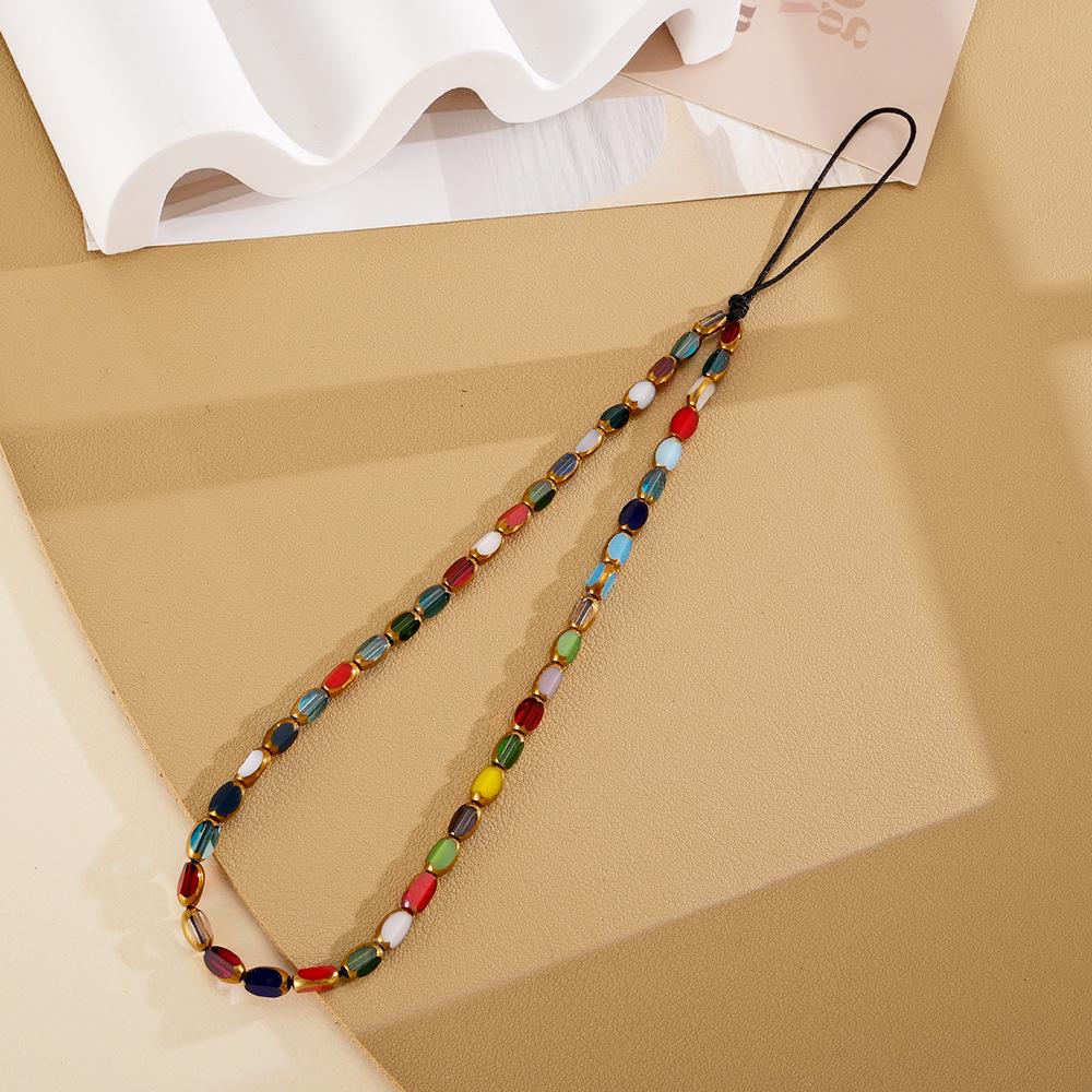 Stylish Pearl Bow Mobile Phone Lanyard with CCD Camera Pendant