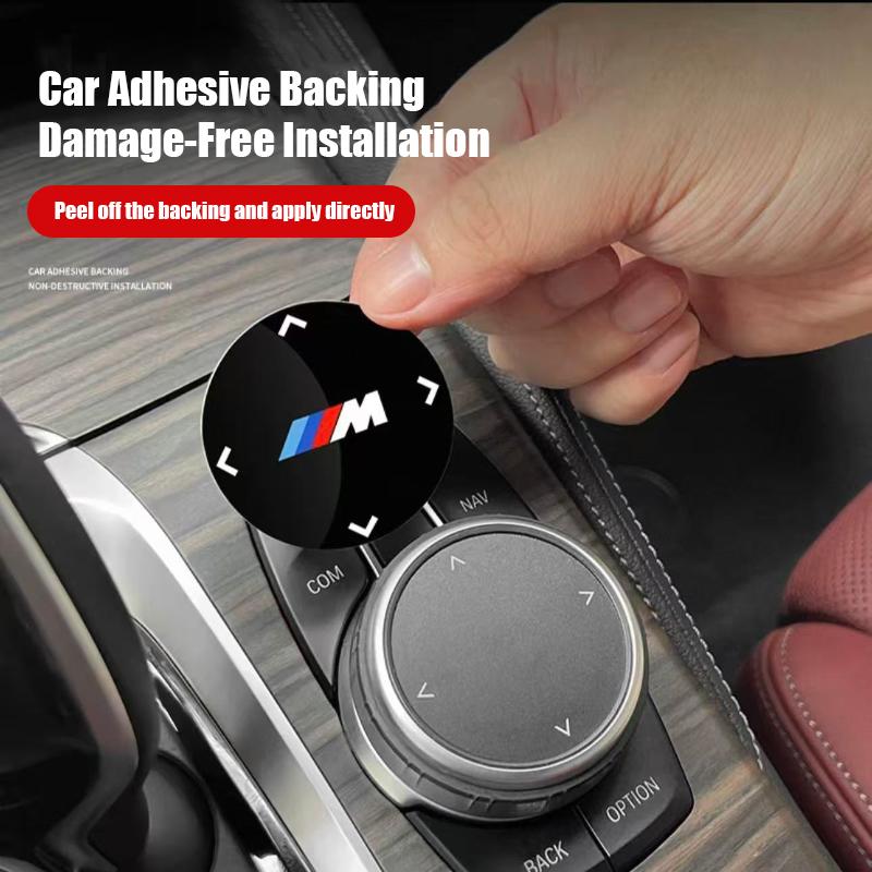 Car M Power Emblem Multimedia Button Cover Trim Knob Stickers For BMW G30 G32 G01 G02 G05 G06 G07 G26 G23 G22 F40 F20 G08 G16