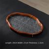 Elegant Oval Oval Glass Tea Set Multi-functional Glass Storage Box Wooden Wooden Tray Fruit Display