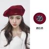 Große Größe 60 cm Wollbarett Wintermützen für Damen Warm halten Mode Malerhut Damen Einfarbige Boina Lässige Beanie Große Größe