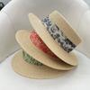 Quality High-end French Silk Hemp Decorative Raffia Flat Top Top Top Top Hat Women's Summer Sunscreen Sunshade Straw Hat