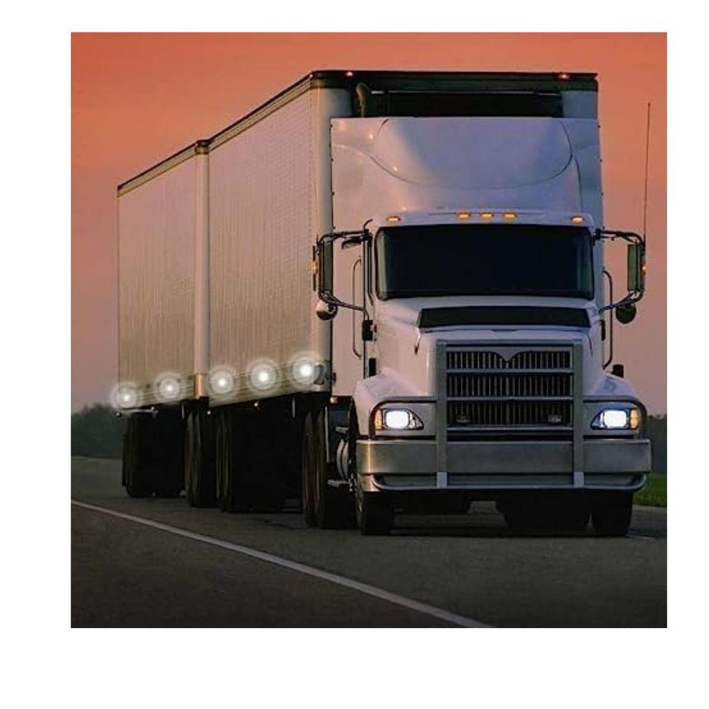 10 Pcs Mount Clear LED Rear Side Marker Light Trucks, Traile,Cab Marker, RV Marker,Marine