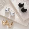 Punk Trendy Thick Water Drop Stud Earrings Fashion Multi Color Geometric Earrings Women's Aesthetic Party Zircon Gifts