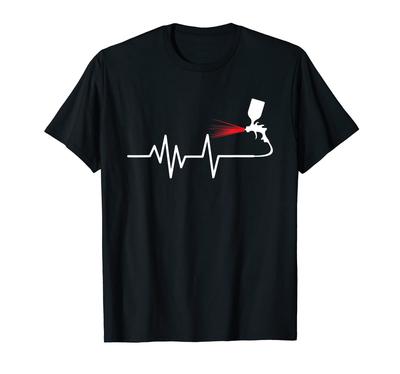 Car Painting Spray Auto Body Painter Car Heart Beat Auto T-Shirt