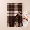 Retro British imitation cashmere plaid scarf, warm in autumn and winter, scarf shawl, commuting versatile couple