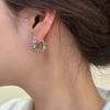 Vintage Metal Irregular Wavy Pleated Hoop Earrings For Women 2024 New Trendy Design Geometric Temperament Earrings Jewelry