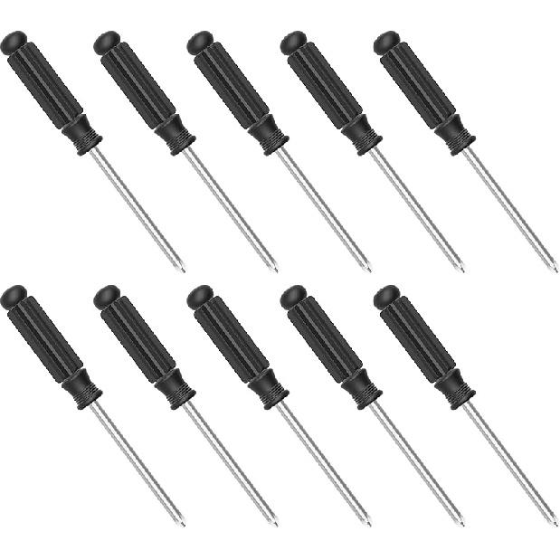 10PCS Mini Phillips Screwdriver, 2mm Cross Head with Blue Non-slip Handle for Small Appliances, 2.56"(65mm) Total Length, Non-magnetic