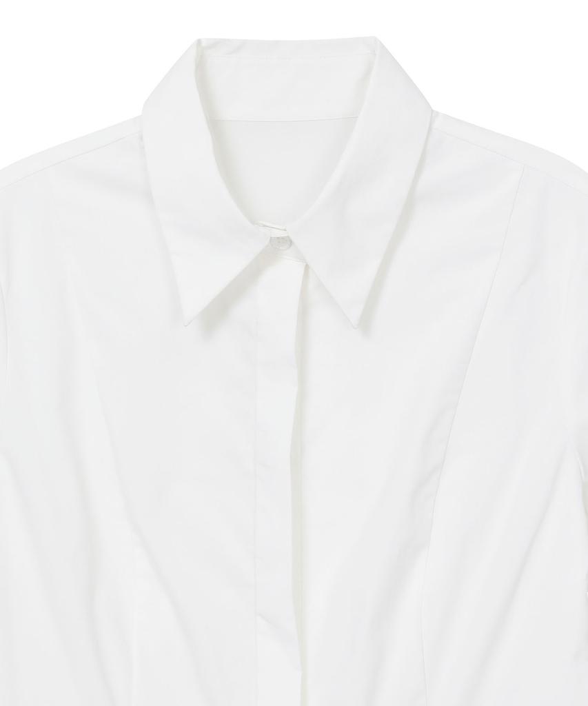 Hanahi Under Pocket Half Shirts White