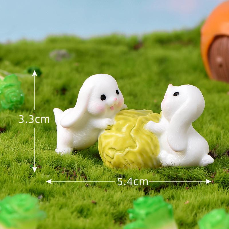 

Resin Charming Bunny Figurines For Indoor Plant Decorations And Outdoor Decor Garden Cabbage Rabbits