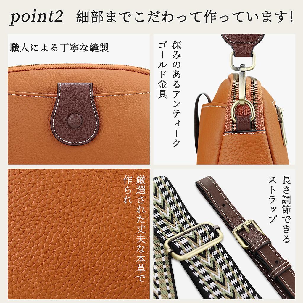 Shoulder Genuine Crossbody Shoulder Mini Small with Zipper Gift [FUKUYIN] Bag, Leather, Women's, 2-Way Bag, Handbag, Bag, Bag, Pocket, Lightweight,