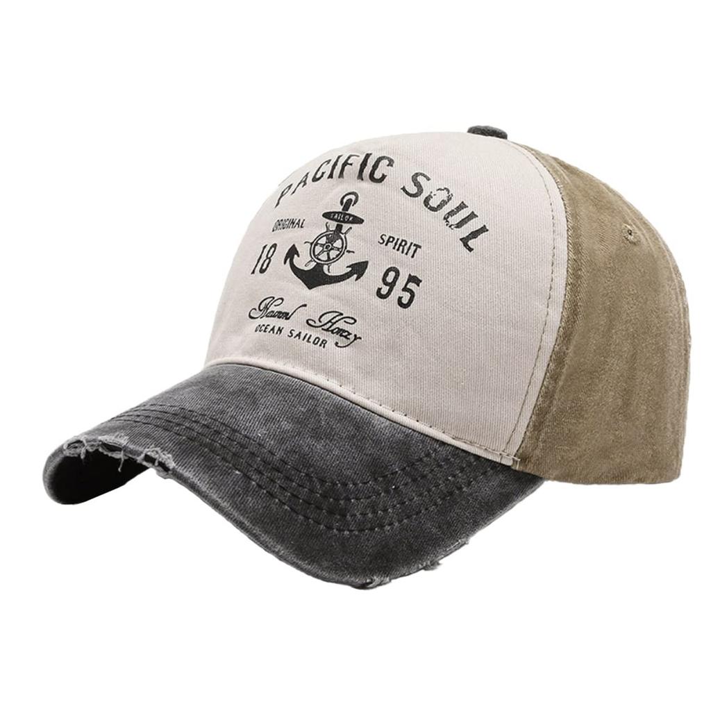 English American CA529 [White Fang] Hat, Letters, Logo, Cap, Casual, Vintage, Distressed, Design, Sports, Men's, Women's, (Black)