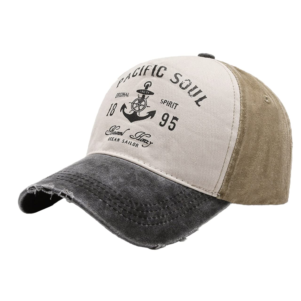 

English American CA529 [White Fang] Hat, Letters, Logo, Cap, Casual, Vintage, Distressed, Design, Sports, Men s, Women s, (Black) чёрный