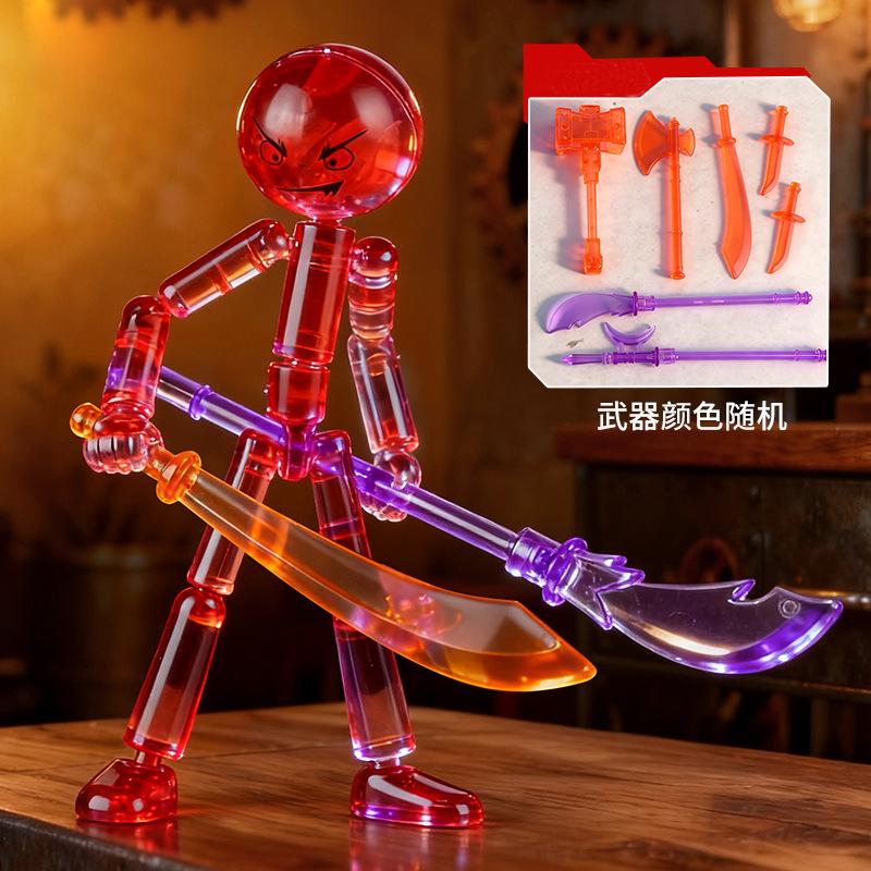 Self-Assembly Poseable High-Standard Stickman High-Standard Figureure High-Standard Kit Superior-Grade Articulated High-Standard Action 12cm