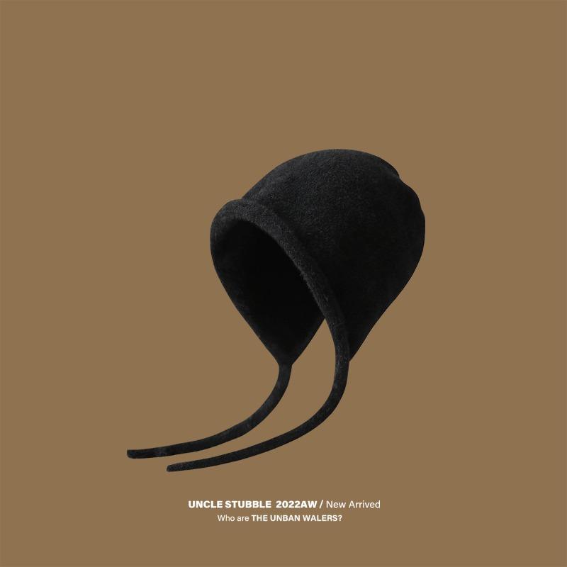 

Милая шляпа-федора с завязками женская зимняя шапка белый кроличий мех теплая шерсть защита ушей осенне-зимняя вязаная шапка большой обхват головы Average size (55-60cm) чёрный