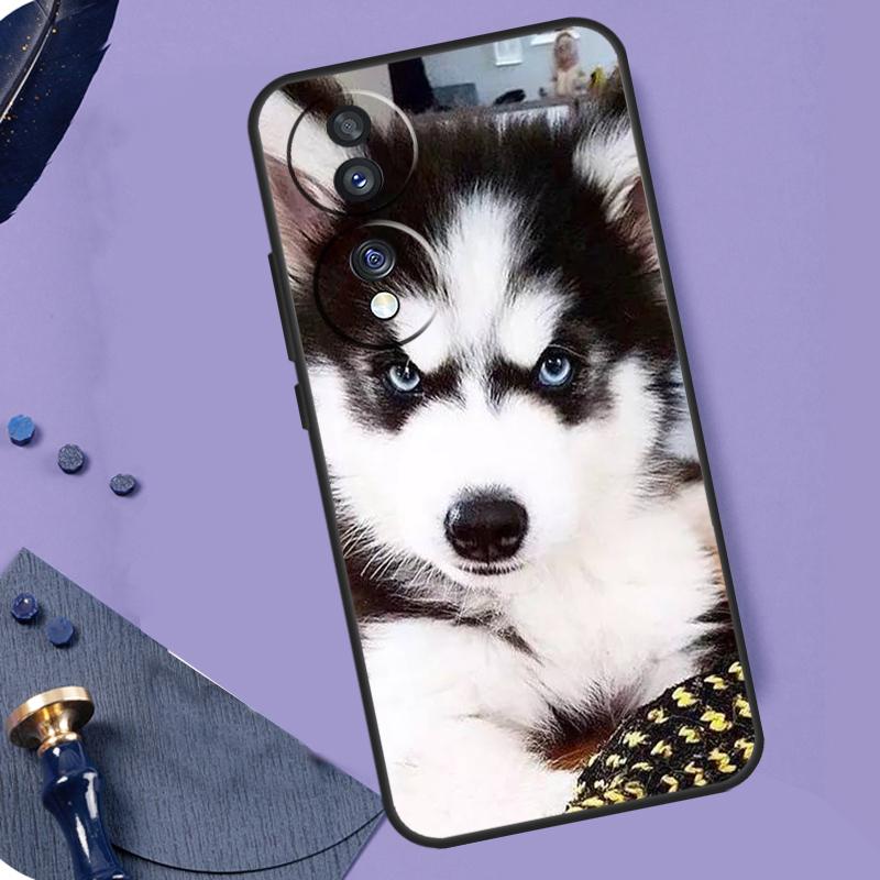 Animal Husky puppy For Honor X8a X9a X6a X7a X6 X7 X8 X9 X8b X9b Honor Magic 6 Pro 50 70 90 Magic 5 Lite Case