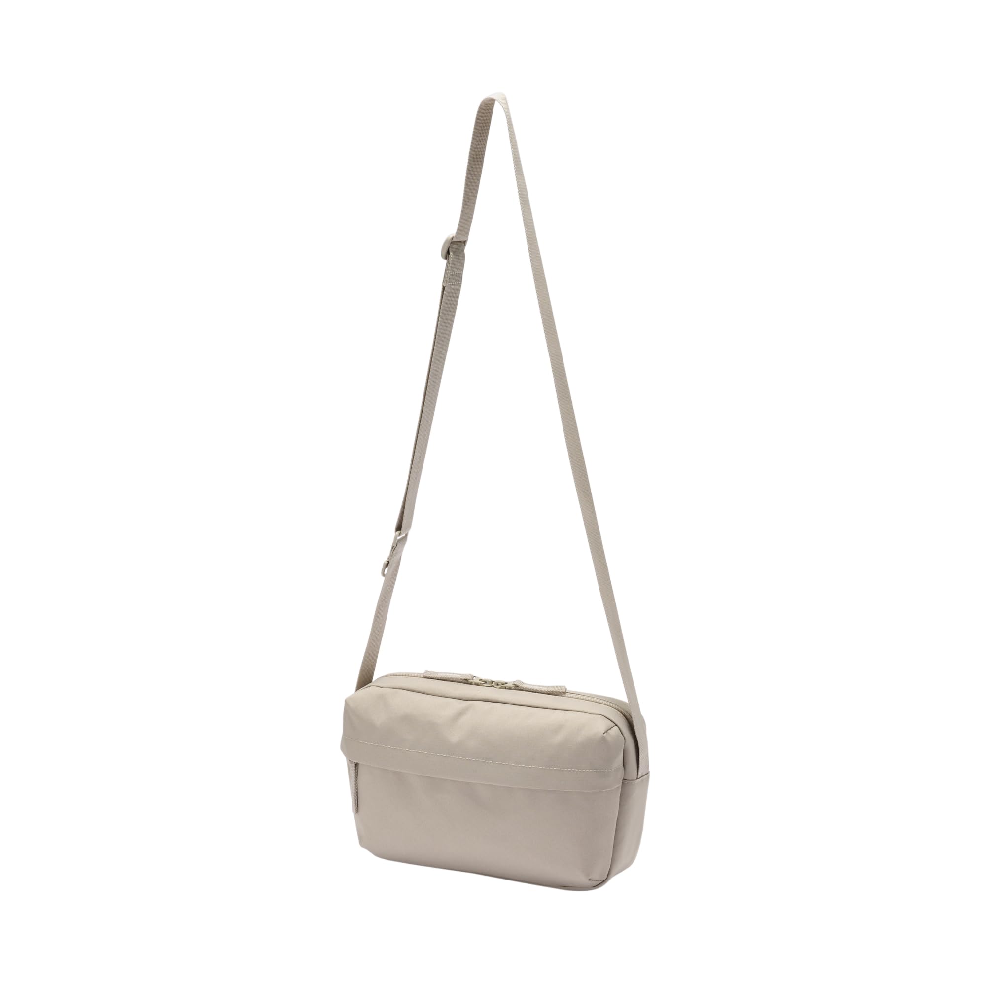 MUJI Recycled Polyester Shoulder Bag with Back Light Beige Water-Repellent Pocket, Unisex, Adult, EFD12A6S,
