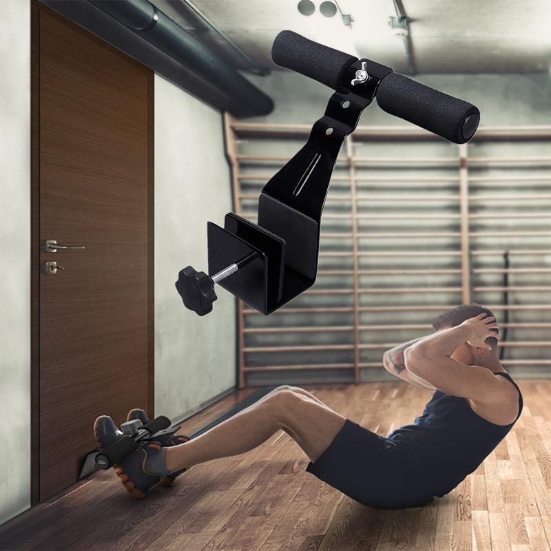 

Дверной упор для пресса, спортивный турник для скручиваний для упражнений на пресс, регулируемые уровни и мягкий упор для лодыжек чёрный