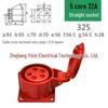 Solid Copper Waterproof Aviation Plug, 3/4/5 Pin, 16A/32A Connector