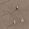 BettyU 14k Gold Butterfly Earrings