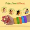 6 Pack Sensory Fidget Toys Slap Bracelets, Textured Silicone Sensory Toys for Kids, Calming Tool for Special Needs, Wearable Anxiety Relief Toys for