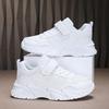 Boys' 2026 Summer White Breathable Mesh Sports Shoes - Lightweight & Soft Sole Running Shoes for Older Children.