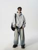 Versatile Plus Size Deconstructed Hoodie: Men's Trendy High Street Winter Sweatshirt