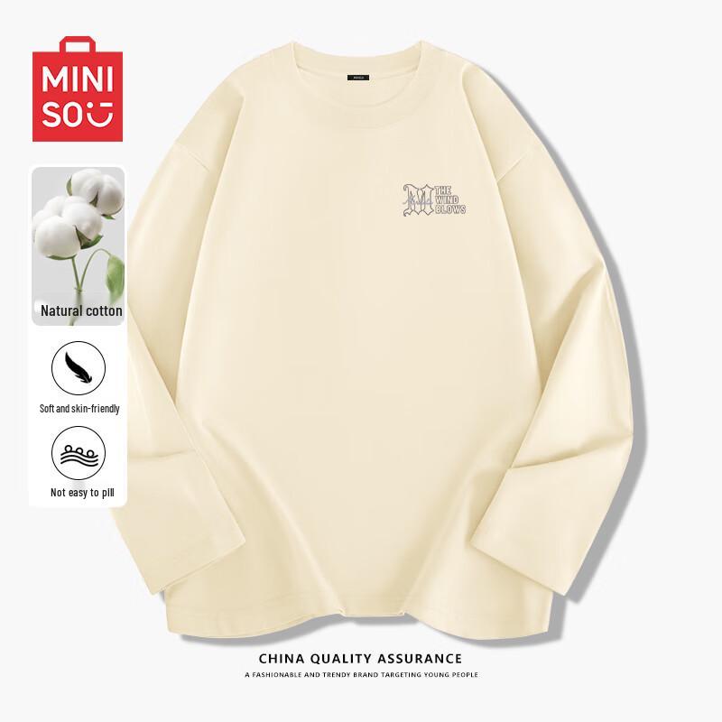 MINISO Men s Pure Cotton Long Sleeve T-Shirt 3XL