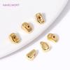 18K Gold Plated Irregular Spacer Beads Separators Brass Metal Loose Beads For Jewelry Making Supplies DIY Bracelets Accessories