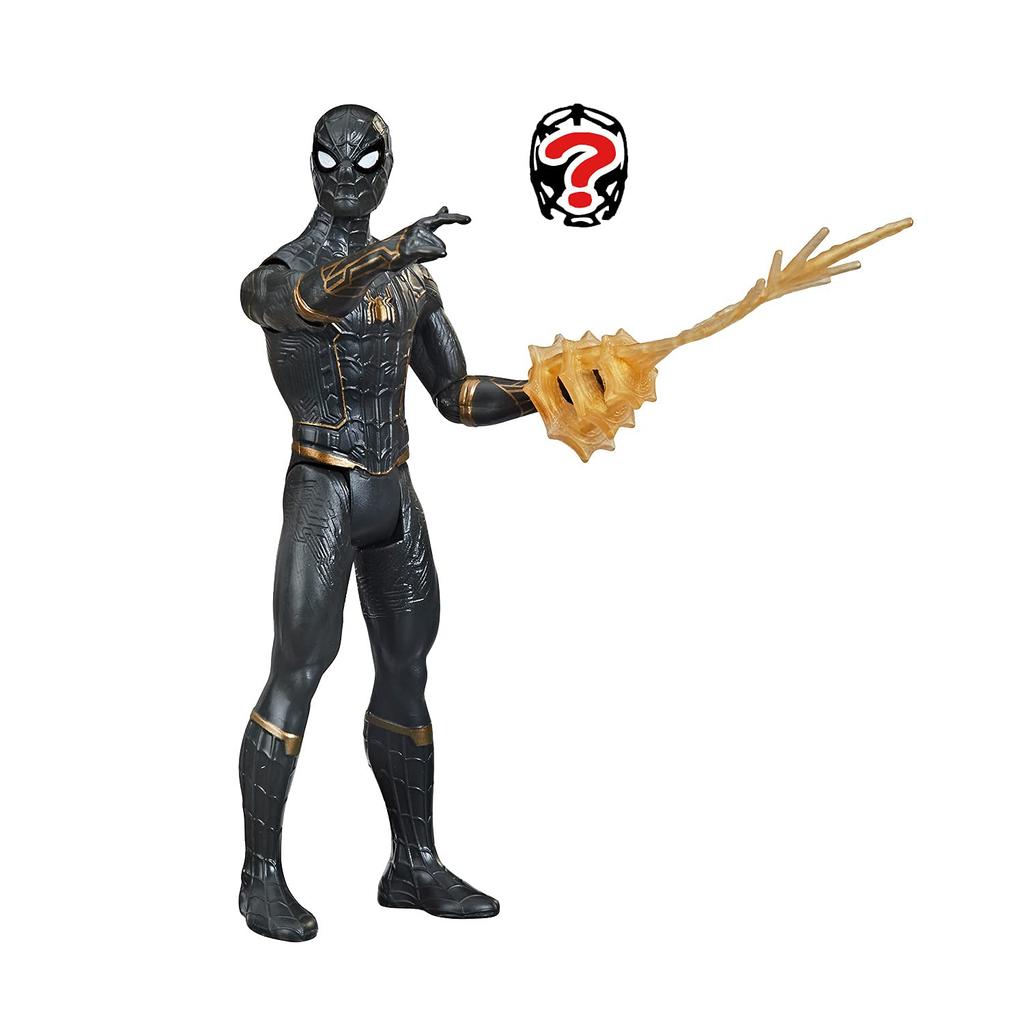 Hasbro Marvel Spider-Man: No Way Home Mystery Web Gear/Black & Gold Suit Spider-Man Action Figure F1913 Authentic