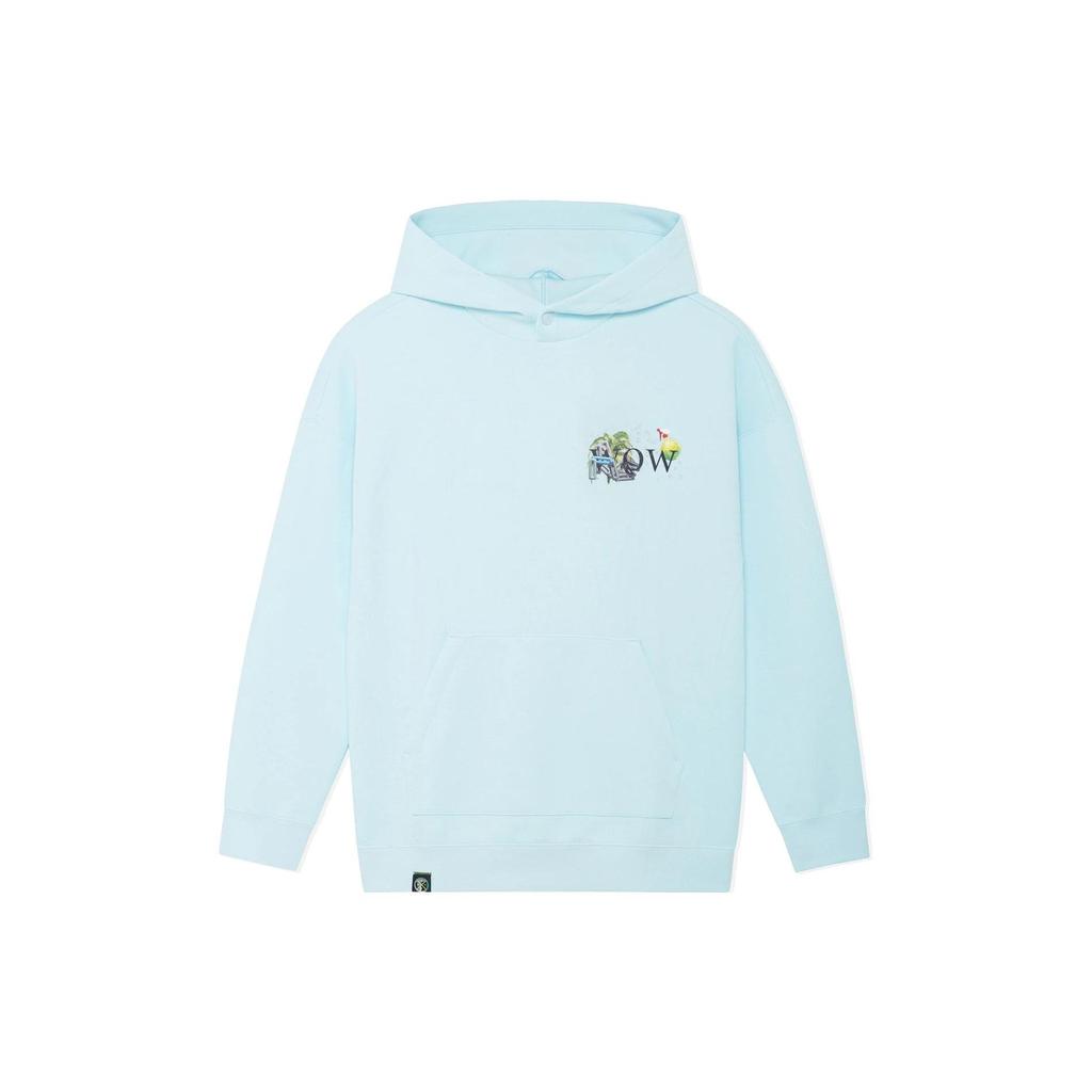 Li-Ning Wade Series Fun Back Print Long Sleeve Sweatshirt Unisex Tops Blue AWDSE73-3