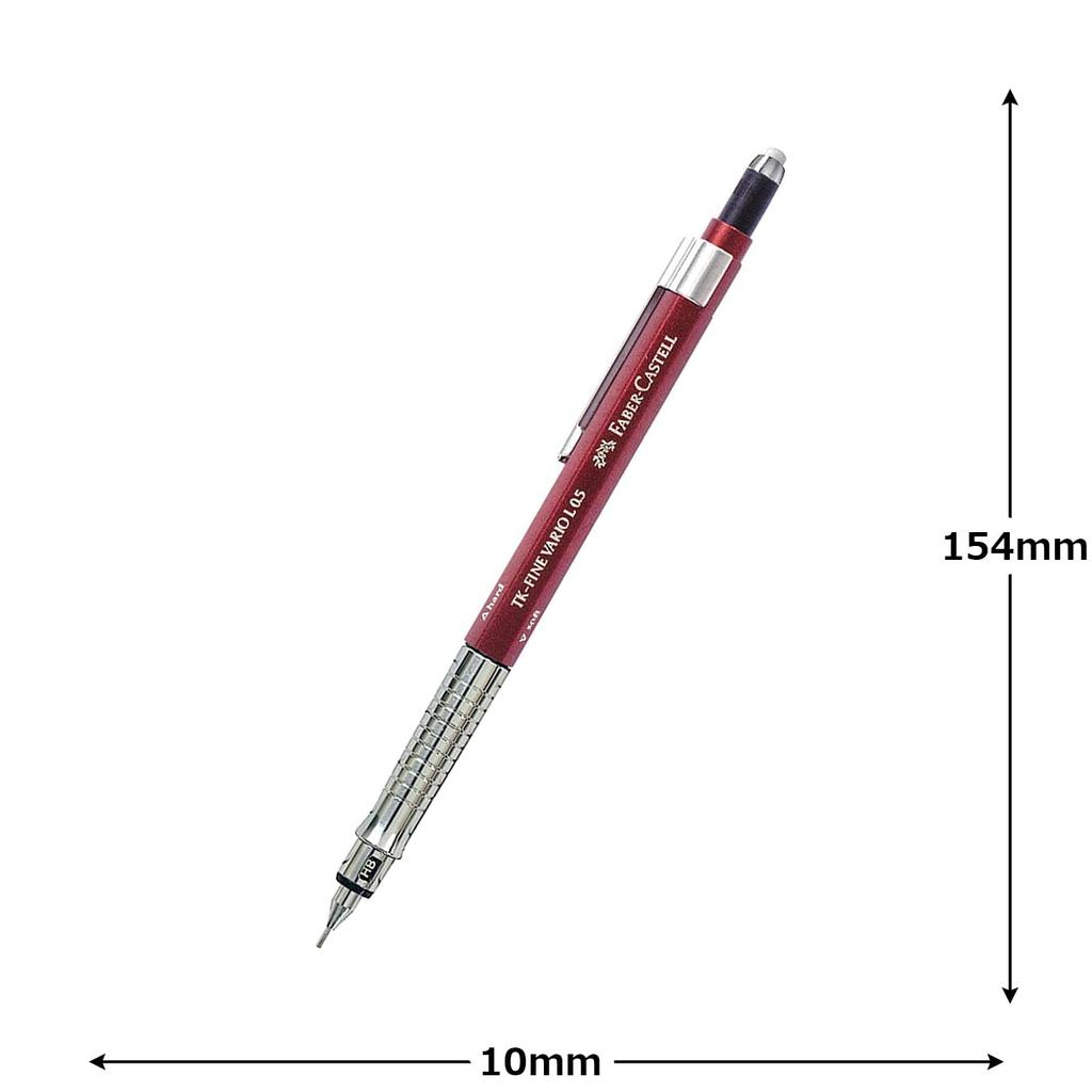 Vario Mechanical 355434 Faber-Castell Pencil, 0.5mm, Red,