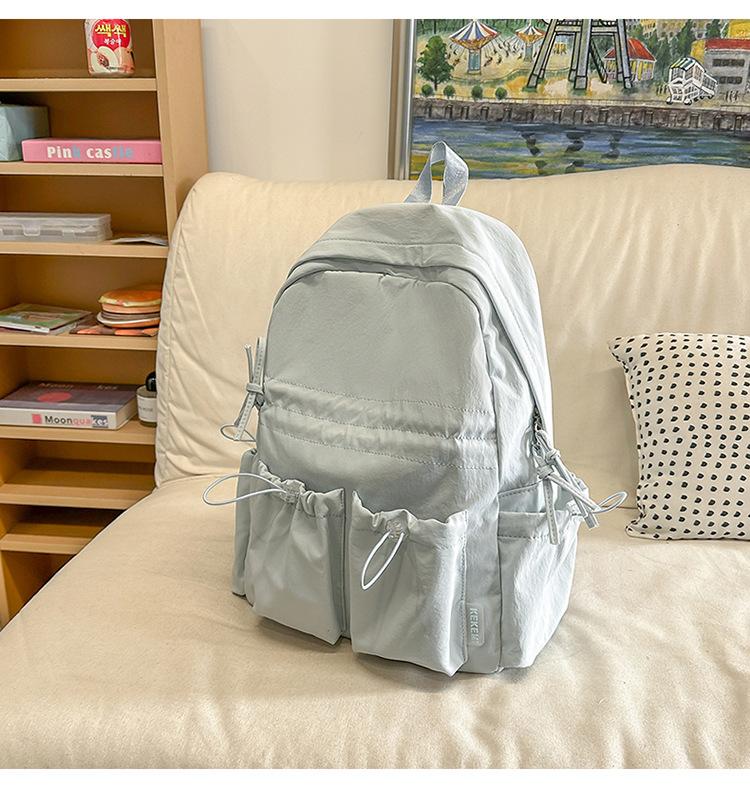 Schoolbag1011 Large Capacity School Bag Female Junior High School Student Cute Bow High School Student Backpack Female Macaron Backpack