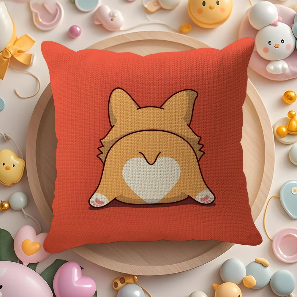 Cute Cartoon Dog Art Combination Pillow Case Pattern Printed Pillowcase for Living Room Sofa Cushion Cover & Bedroom Decor
