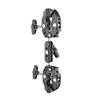 Double Head Aluminum Alloy Camera Mount Clamp 360 Degree Rotating For Camera Rigs Extension Rod Accessories