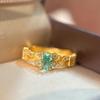 Classic Copper Alloy Zircon Ring Ladies Jewelry Wedding Promise Party Gift