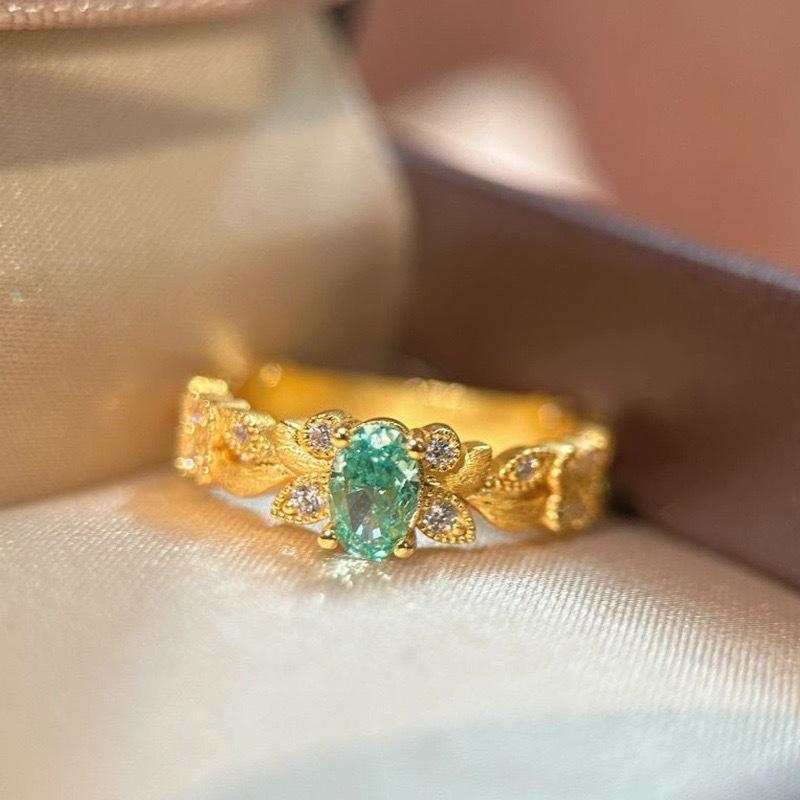 Classic Copper Alloy Zircon Ring Ladies Jewelry Wedding Promise Party Gift