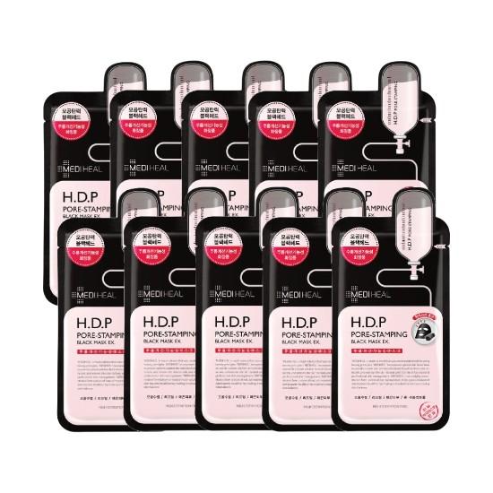 Mediheal Best HDP Pore Stamping Black Mask Pack 10 Sheets 1set