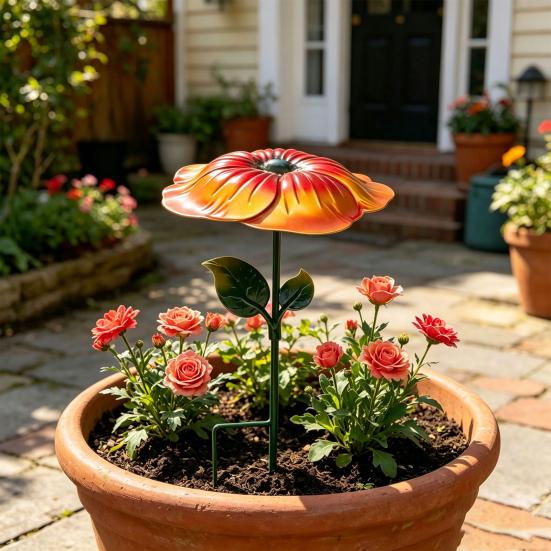 Plant Shade Umbrella Flower Pot Umbrella Metal Flower Outdoor Sunshade Parasol for Potted Plants