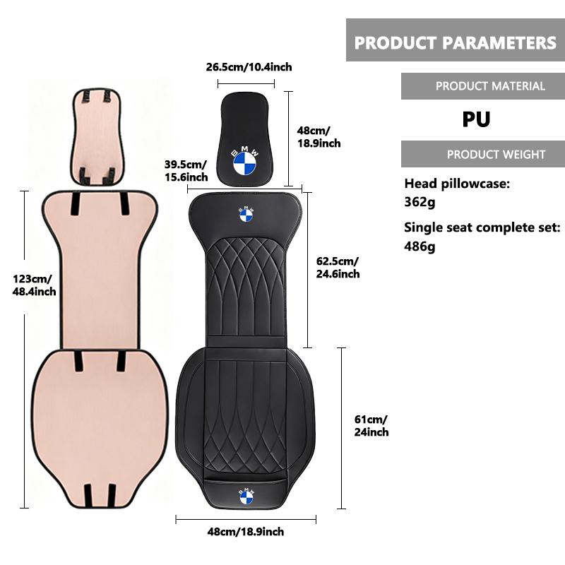 Car Seat Cover Rear Cushion Protector Mat Non Slide Four Season Pad For BMW M Sport M2 M3 M4 M5 M6 E46 E90 E60 F10 F20 E87 X3 X6