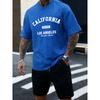 California Los Angeles Est 1776 Men T Shirts Retro Fashion Soft Short Sleeve Summer Comfortable T-Shirt Unisex Loose Top
