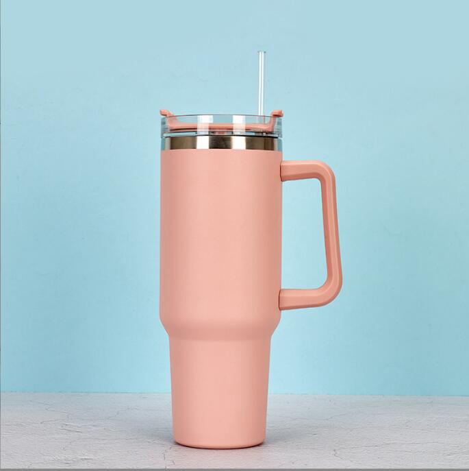 40oz Second Gen Insulated Stainless Steel Car Cup with Straw - Large Capacity Cold Preservation