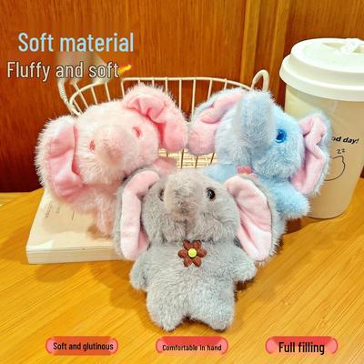 Charming Elephant Keychain Plush: Cute Pendant Gift for Bags