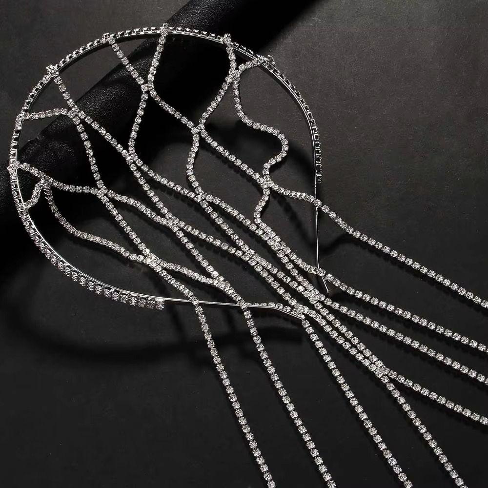 Elegant Mesh Headband Rhinestone Inlaid Bridal Headpiece  Hair Accessories