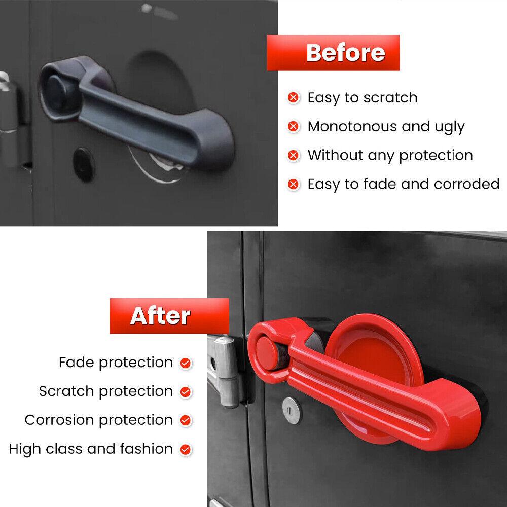 Door Handle Cover Tailgate Handle Trim for 07-17 Jeep Wrangler JK Accessories