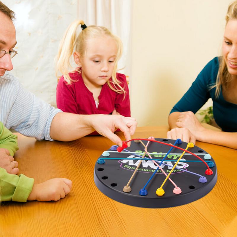 Seilentwirrungs-Herausforderung: Lernspielzeug für Kinder – Seilknoten-Spiel, sensorisches und soziales Brettspiel, Entschlüsselungsspiel, Logik- und Denktraining