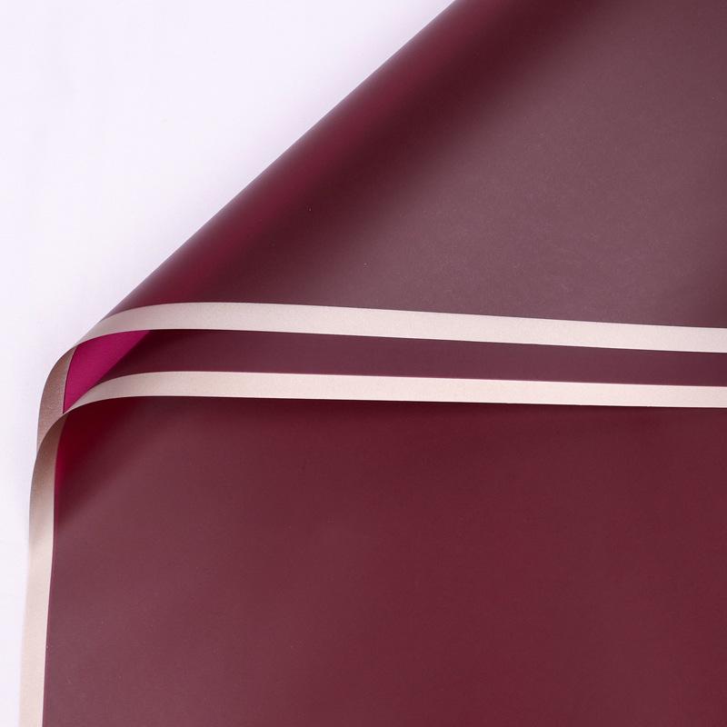 20 buc hârtie de împachetat cu flori, impermeabilă, semi-permeabilă, cu chenar auriu, ambalaj pentru buchet de culoare jeleu