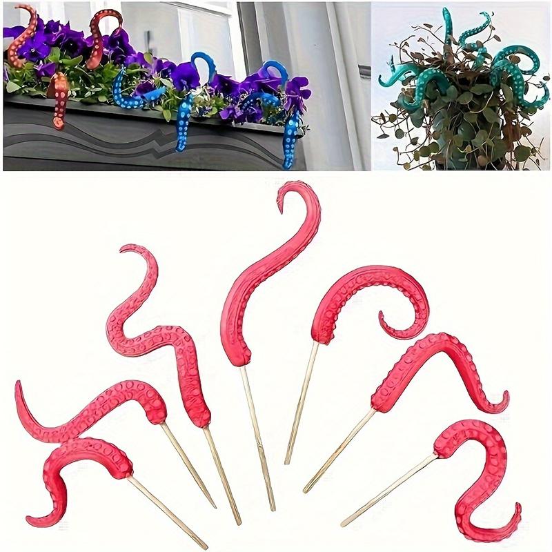 

Морской монстр Осьминог Щупальца Набор из 7 предметов, Декоративный цветочный горшок, Домашний подарок Рождество красный